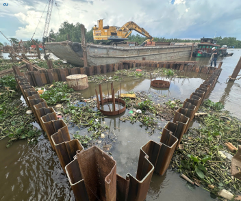 Lắp đặt chân cầu